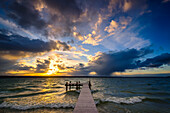 windy weather conditions at the eastshore of lake Ammersee, Bavaria, Germany