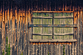 window of a  hay barn, Bavaria, Germany