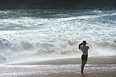 Rough seas prevent swimming at Anson Bay, Australia