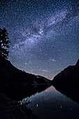 Landscape at Plansee by night, Plansee, Reutte, Tirol, austria, europe.