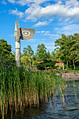 Picasso Monument in the north of Lake Vaener, Kristinehamn, Vänernsee, Sweden