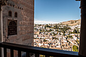 View over Granada, Alhambra, Granada, Andalusia, Spain, Europe