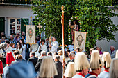 Corpus Christi procession, Feast of Corpus Christi, Sipplingen, Lake Constance, Baden-Wuerttemberg, Germany, Europe