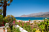Coastal landscape with sea view and beach, Plakias, Crete, Greece, Europe