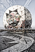 Teufelsberg, former monitoring system of the U.S. Army, abandoned building, Graffiti,  Berlin, Germany