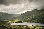 Blick zum Glanmore See, Healy Pass, Beara Halbinsel, Grafschaft Cork, Irland, Wild Atlantic Way, Europa