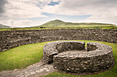Innerer Kreis des Leacanabuaile Stone Fort, Grafschaft Kerry, Irland, Wild Atlantic Way, Europa