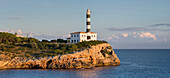 lighthouse, Porto Colom, Majorca, Balearic Islands, Spain