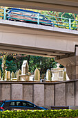 The Hong Kong Cemetery on the busy Highway 1, Hong Kong, China, Asia