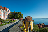New castle and castle terrace, Meersburg, Lake Constance, Baden-Württemberg, Germany