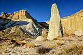 White rock towers at Wahweap River, Grand Staircase-Escalante National Monument, Utah, USA