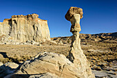 White rock towers at Wahweap River, Grand Staircase-Escalante National Monument, Utah, USA