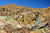 Colourful badlands at Artist's Palette, Death Valley National Park, California, USA