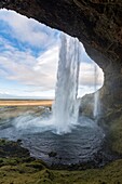 Seljalandsfoss waterfall, Porsmerkurvegur, Sudurland, Iceland, Europe.