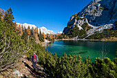 Lake Seebensee and Wetterstein mountains, Alps, Tirol, Austria, Europe