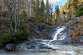 Bergbach, Staffelgraben, Isarzufluss, Alpen, Oberbayern, Deutschland