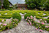 garden, cloister, monastery, Seitenstetten, Austria, Europe