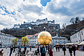 Kapitelplatz, square, old town, historic city center, Salzburg, Austria, Europe