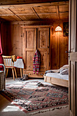 wooden room, traditional decoration, winterly interior, warmness, the Alps, South Tyrol, Trentino, Alto Adige, Italy, Europe