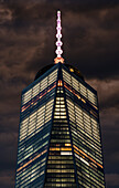 World Trade Center And Antenna At Twilight; New York City, New York, United States Of America