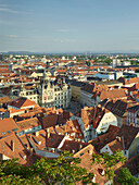 Stadtansicht vom Schlossberg, Graz, Steiermark, Österreich