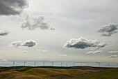 Wind turbines at Snake River Wind Facility, Lower Snake River, Washington, USA