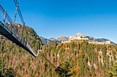 Reutte, Tyrol, Austria, Europe, Ehrenberg Castle and the Highline 179, the world’s longest pedestrian suspension bridge