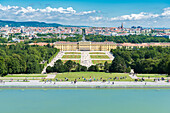 Vienna, Austria, Europe. The Schönbrunn Palace from Schönbrunn Hill