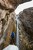 Giovanelli ravine in the winter Europe, Italy, Trentino region, Mezzocorona city