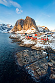 Hamnoy, Lofoten islands, Norway, winter view in a sunny day