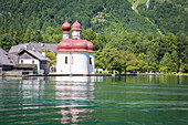 St Bartholoma chapel at Konigsee, Berchtesgaden Land, Bayern, Germany