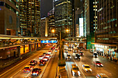 Rush hour traffic in Central, Hong Kong Island, Hong Kong, China, Asia
