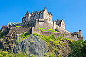 Edinburgh Castle, historic fortress, UNESCO World Heritage Site, Castle Rock, Castlehill, Edinburgh Old Town, Midlothian, Scotland, United Kingdom, Europe