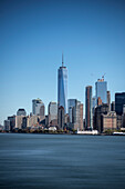 Blick auf Skyline von Manhattan mit dem ONE World Trade Center, New York City, Vereinigte Staaten von Amerika, USA, Nordamerika