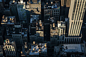rooftops with water storage tanks, view from viewing platform of Empire State Building, Manhattan, NYC, New York City, United States of America, USA, North America