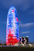 Torre Agbar by Jean Nouvel, Barcelona, Catalunia, Spain