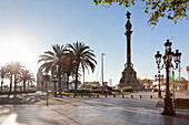 Columbus Monument (Monument a Colom), Placa del Portal de la Pau, Barcelona, Catalonia, Spain, Europe