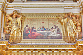 Interior fresco of The Last Supper, St. Isaac's Cathedral, UNESCO World Heritage Site, St. Petersburg, Russia, Europe