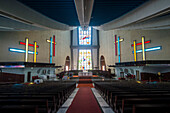 Interior of St. Paul's Cathedral, Abidjan, Ivory Coast, West Africa, Africa