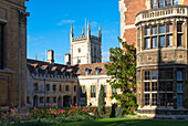 Pembroke College with the Pitt Building to the rear, Cambridge University, Cambridge, Cambridgeshire, England, United Kingdom, Europe