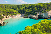 View of Cala Mitjana, Menorca, Balearic Islands, Spain, Mediterranean, Europe