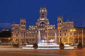 Plaza de la Cibeles, Fountain and Palacio de Comunicaciones, Madrid, Spain, Europe