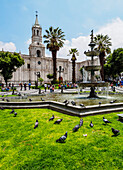 Cathedral, Plaza de Armas, Arequipa, Peru, South America