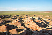 White Stupa sedimentary rock formations, Ulziit, Middle Gobi province, Mongolia, Central Asia, Asia