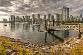 View of Vancouver skyline as viewed from Millbank, Vancouver, British Columbia, Canada, North America
