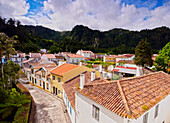 Furnas, elevated view, Sao Miguel Island, Azores, Portugal, Atlantic, Europe