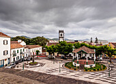 Main Square, elevated view, Ribeira Grande, Sao Miguel Island, Azores, Portugal, Atlantic, Europe