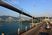 Autobahn an der Insel Lantau, Hongkong, China