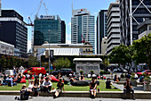 am Takutai in der Downtown, Auckland, Nordinsel, Neuseeland