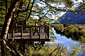 am Mirror Lake, Milford Sound, Südinsel, Neuseeland